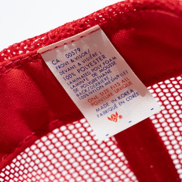 Vintage Snapback Softball Hat Cap Mesh Slowpitch 80's Red White Black - Picture 10 of 12